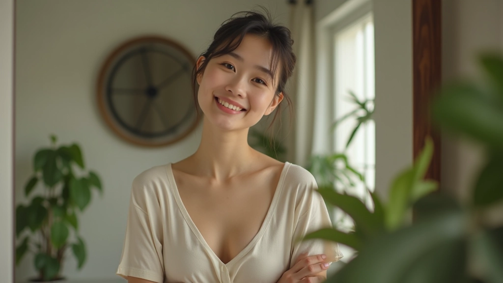 Person smiling with confident posture, natural outdoor setting